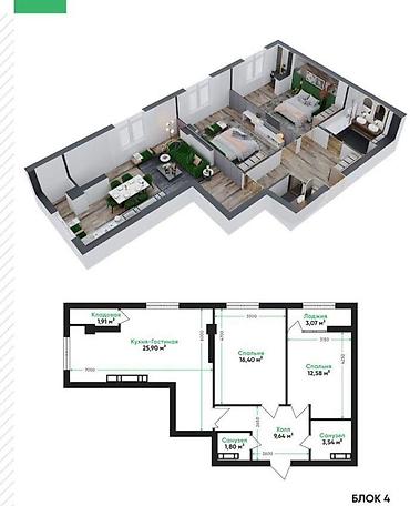 3 комнаты, 75 м², АЮ Гранд Элитка, 8 этаж, ПСО (под самоотделку) at lalafo.kg 3 комнаты, 75 м², АЮ Гранд Элитка, 8 этаж, ПСО (под самоотделку)
