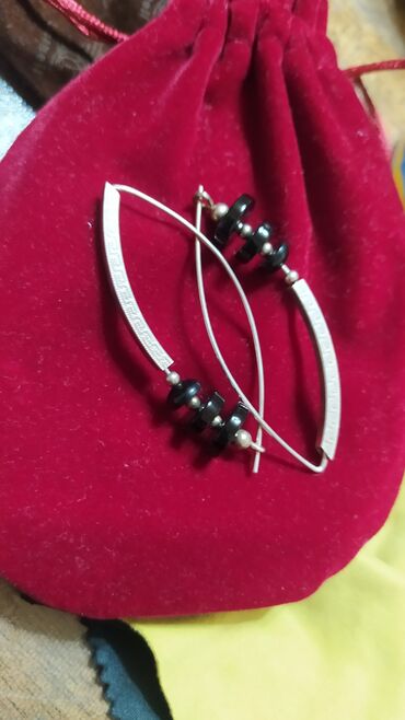 Серебряные серьги: Серебряные серьги, Проба 925, Агат, Женские, Новый — 10