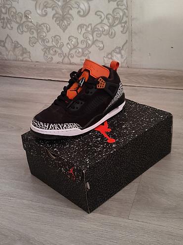 эстет: Кроссовки Jordan Spiz’ike (мужские) - Цвет: чёрный с оранжевыми — 1