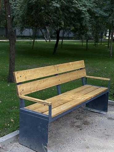 терассой: Скамейка Металл, Со спинкой, Без крыши — 5