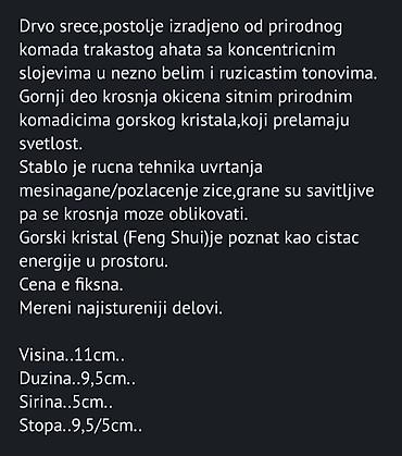 boho lusteri: Drvo srece- gorski kristal i prorodni ahat iz 1970/80te.godine. S Drvo — 2