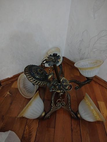 İşıqlandırma: Çılçıraq, 5 lampa, Metal — 3