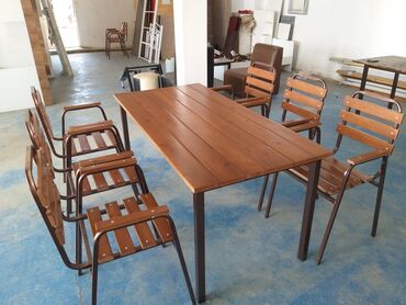 manukur stolu: Yeni, Dördbucaq masa, 4 stul, Açılmayan masa, Stullar ilə, Metal, Azərbaycan