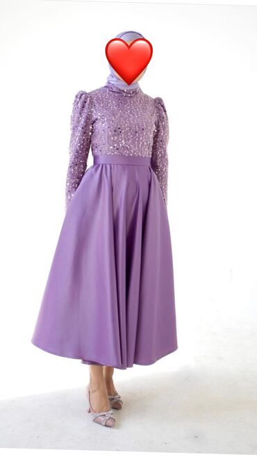 платья атлас: Вечернее платье, Пышное, Длинная модель, Атлас, С рукавами, С пайетками, M (EU 38)