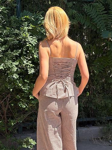 баетов: Брючный костюм, Прямые, Топ, Made in KG, Хлопок, Лето — 3