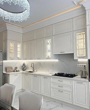 кухонные гарнитуры цены: Классическая кухня от 18 000 сом/м² | 3D проект бесплатно Премиальная — 1
