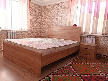 спалный двух: Двуспальная кровать с высоким изголовьем + матрас и прикроватная тумба — 1