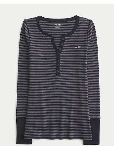 Личные вещи: Женская лонгслив-термка Hollister с длинным рукавом и планкой на — 3