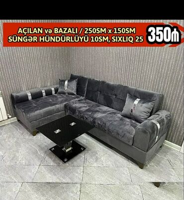 Divanlar: Künc divan, Yeni, Açılan, Bazalı, Dəri, Şəhərdaxili pulsuz çatdırılma — 3