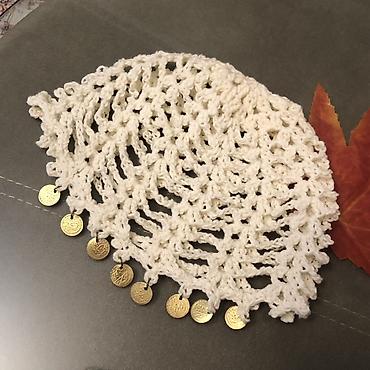 Baş geyimləri: Əl işi krujeva saç örtüyü (şəbəkəli beret) - Material: yumşaq toxuma — 10