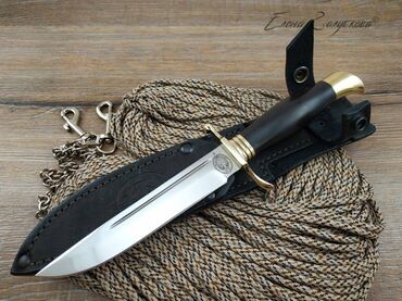 нож сувенир: Оригинальная финка НКВД Ворсма, сталь 95х18, рукоять граб, латунь