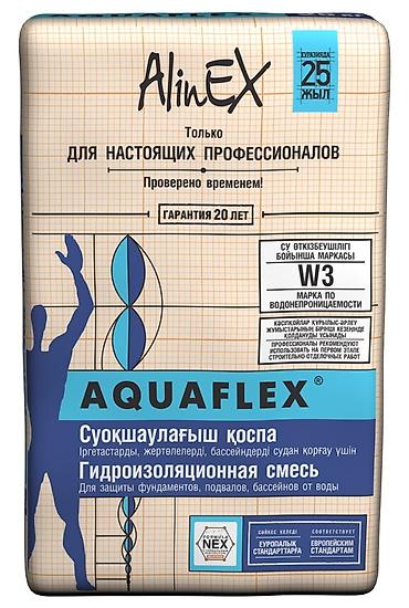 Гидроизоляционная смесь AlinEX AQUAFLEX, 25 кг. Сухая смесь для