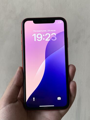 телефоны айфон xr: IPhone Xr, Колдонулган, 128 ГБ, Кызыл, Коргоочу айнек, Каптама, 78 %