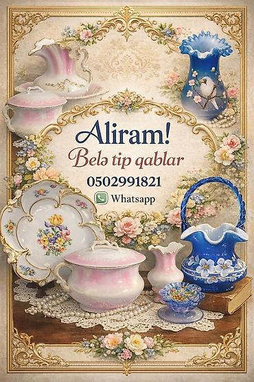 çay desmalı: ALIRAM BELƏ TİP QABLAR GÜLDANLAR VƏ S 0502991821 — 1