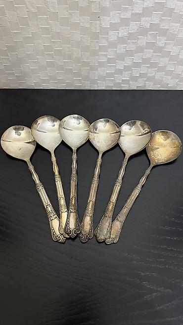 sous: Antik üslubda metal qaşıq dəsti – 6 ədəd - Material: gümüşü tonlu — 1