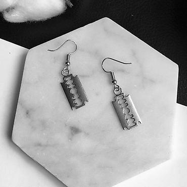серьги ножницы: Серьги сөйкөлөр в форме лезвий НС — смелый и дерзкий аксессуар для — 4