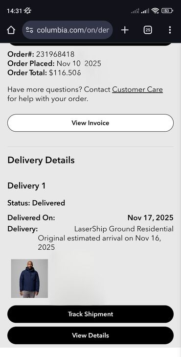 Kurtkalar: Columbia kişi geyimi (kurtka) Razmeri L, rengi tund mavi(navy) — 9