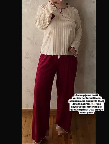 Gecəliklər: Qadın pijama dəsti Yenidir Sadece üzerimde geyinib çekmişem her birin — 6