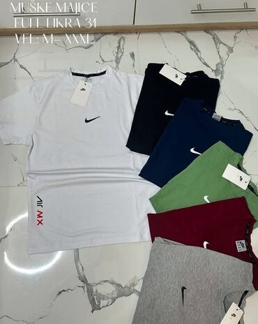 pocepane farmerke muske: Short sleeves T-shirt, 2XL (EU 56), 3XL (EU 58), L (EU 52), Nike, color - Multicolored, Lycra