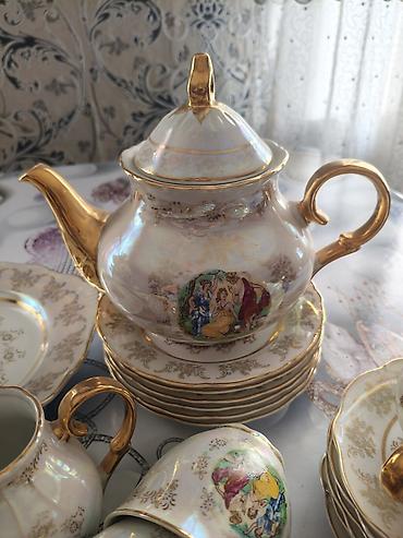 dekor vitrin: Çay dəsti, rəng - Ağ, Farfor, 6 nəfərlik — 5
