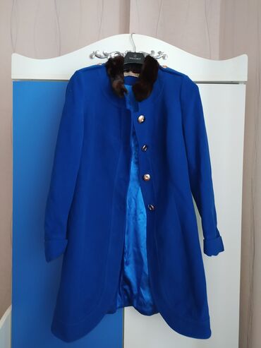 zhenskie palto boifrend: Пальто XL (EU 42), цвет - Синий