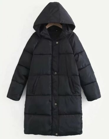 Пуховики и зимние куртки: КУРТКА!!!!!! весна/осень -размер S оверзайз чёрный цвет заказывали с