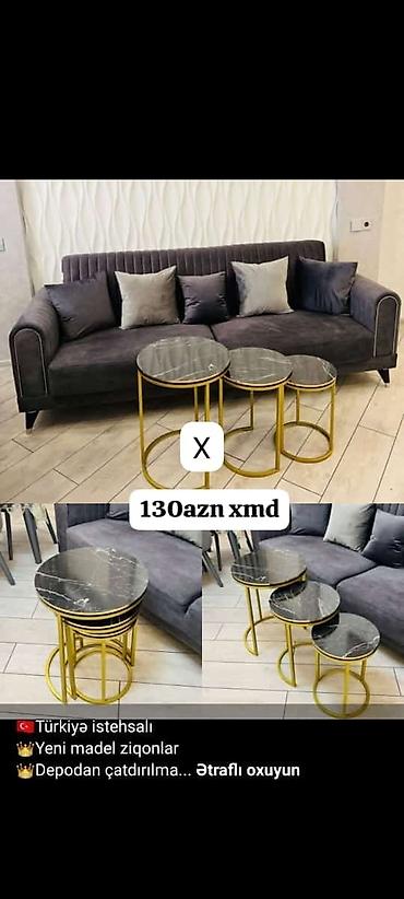 ziqon masa: Türkiyə istehsalı 3-lü ziqon (nesting) masa dəsti - Model: yeni nəsil — 1