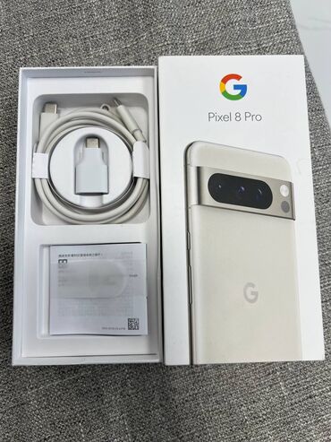 телефон j2: Google Pixel 8 Pro, 128 ГБ, цвет - Белый, 1 SIM, eSIM