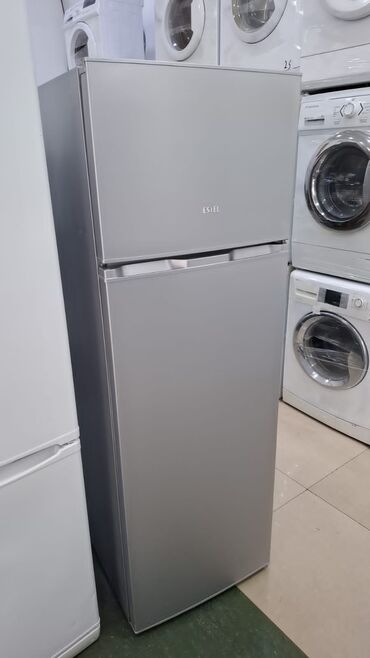 marojna soyuducusu: ESIEL iki qapılı soyuducu - Rəng: gümüş (inox üslubunda mat səth) -