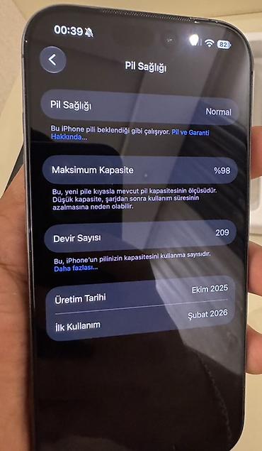 Apple iPhone: IPhone 17, 256 GB, Graphite, Zəmanət — 10