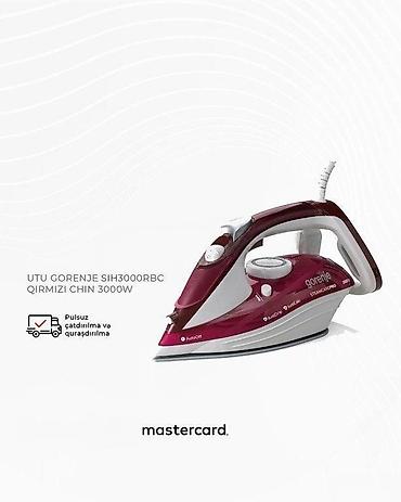 утюг: Ütü "Gorenje SIH3000RBC (Qırmızı, 3000W)"Ütü Gorenje SIH3000RBC — 1
