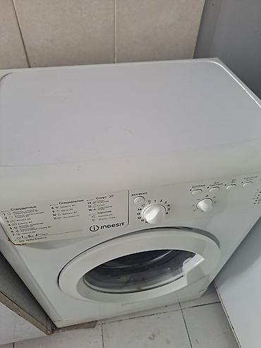 ses ucaldan: Paltaryuyan maşın Indesit, 5 kq, İşlənmiş, Avtomat, Qurutmasız, Ünvandan götürmə — 3