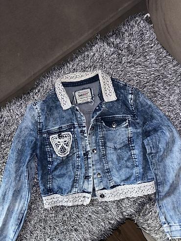 Kožne jakne: Ženska teksas jakna/blejzer – NESSAL Jeans, veličina XL - Svetloplava — 6