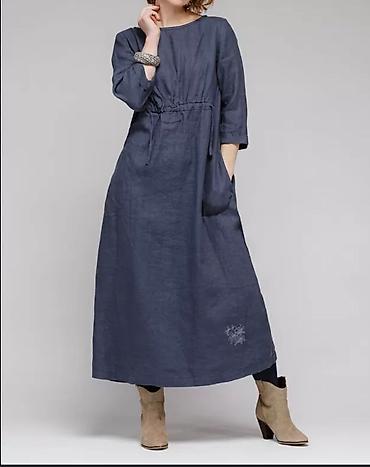 Повседневные платья: Повседневное платье, Италия, Лето, Длинная модель, Хлопок, Бохо, S — 7