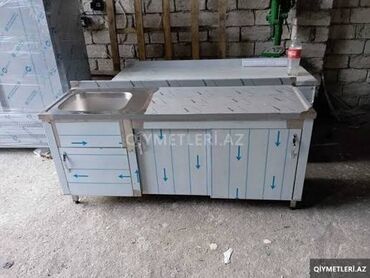 Nerjaveykalar: Paslanmayan poladdan (inox) istehsalat tipli lavabolar və iş masaları — 4