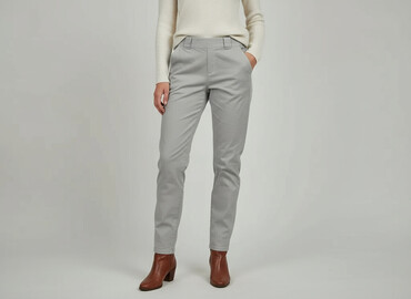 spodnie dresowe z obniżonym krokiem damskie: Material trousers for women, size S