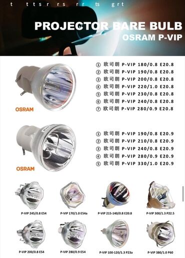 Lampalar: Məhsul: Proyektor üçün orijinal “bare bulb” lampalar Brendlər və — 3