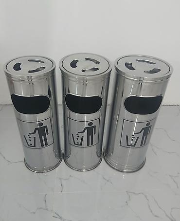 Tullantı qabları: Paslanmayan poladdan hazırlanmış tullantı qutuları – ictimai və — 5