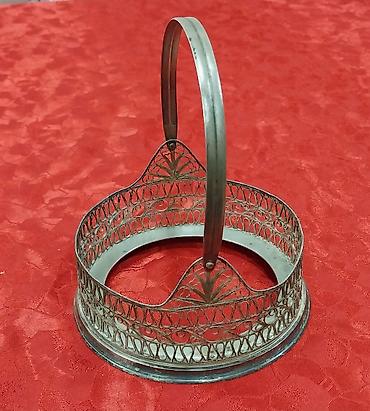 xonca konfeti: Sovet istehsalı olan qənd qabı altlığı satılır, metal filiqran səbət — 4