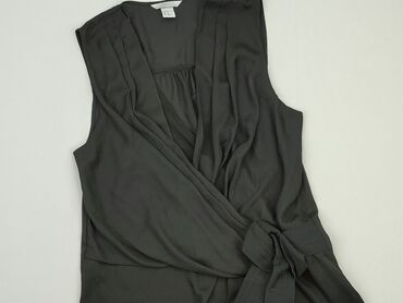 czarne bluzki ażurowe: Blouse, H&M, L (EU 40), condition - Good