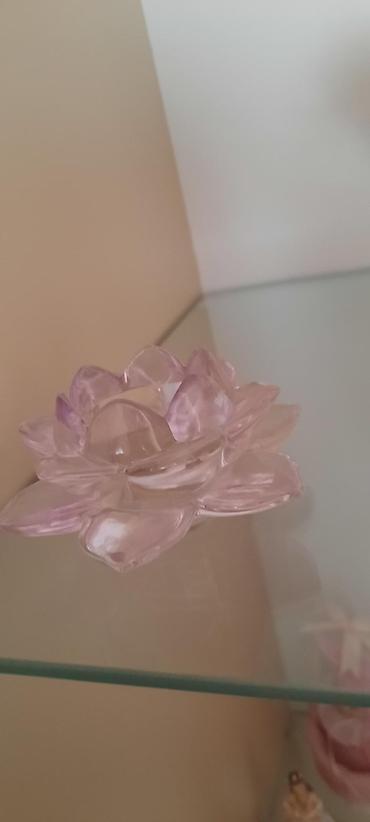 dekor qrup: Bənövşəyi çalarda şüşə lotus dəsti - Material: şəffaf bənövşəyi — 1