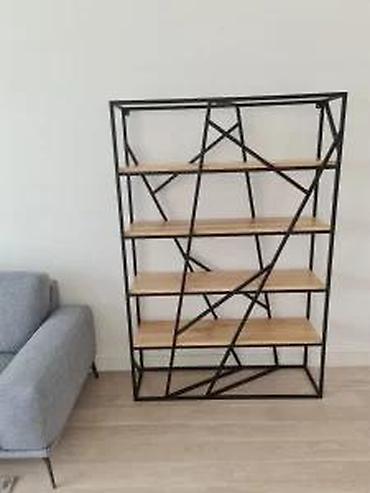 barski sto: Polica sd62 delux jasen metal | izrada nameštaja po meri drvo& — 1