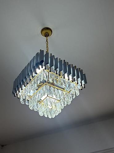 İşıqlandırma: Çılçıraq, 10 və daha çox lampa, Xrustal — 1