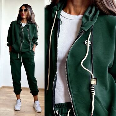 Gornji i donji deo: 🔥Ženski komplet trenerke – duks sa rajsferšlusom i kapuljačom + donji — 2