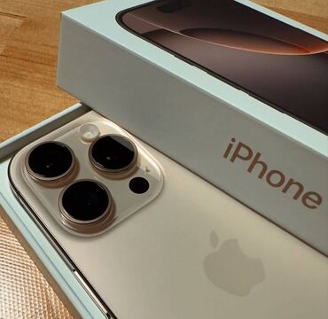 Samsung: IPhone 16 Pro, 128 GB, Desert Titanium, Barmaq izi, Face ID, Sənədlərlə