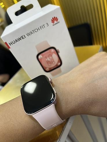 Huawei Watch Fit 3 – zərif çəhrayı rəngdə smart saat 🆘İşlədilməyib.!🆘