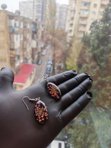 Kulonlar: Epoksi qatqı ilə hazırlanmış əl işi kulonlar - Çiçək kolleksiyası — 24