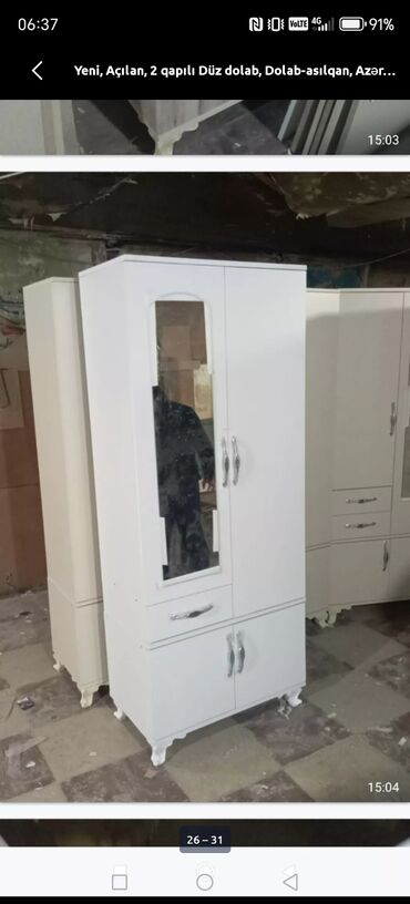 Dolablar: Yeni, Açılan, 2 qapılı Düz dolab, Dolab-asılqan, Azərbaycan — 23