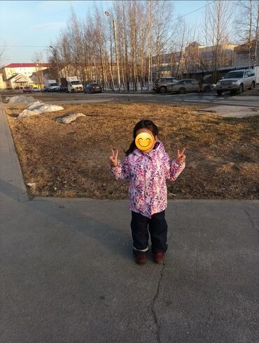 детский пальто: Комплект, цвет - Розовый, Б/у