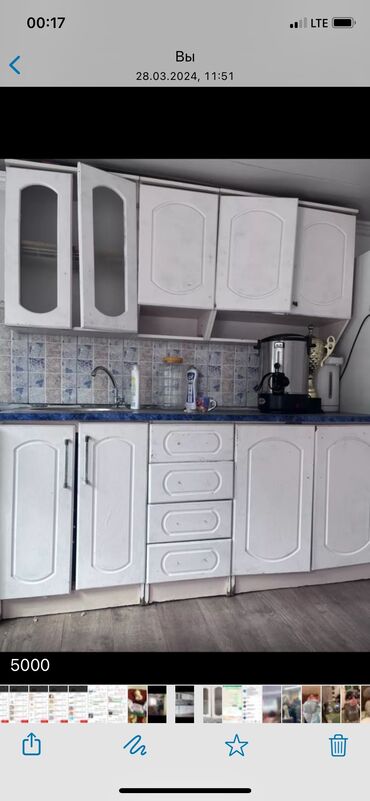 изготовление кухонной мебели: Кухонный гарнитур, цвет - Белый, Б/у